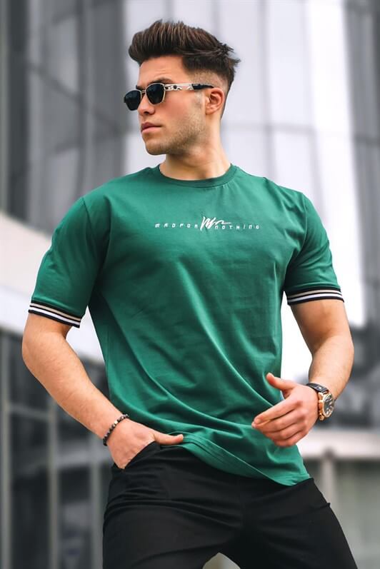 Koyu Yeşil Basic Erkek Tişört