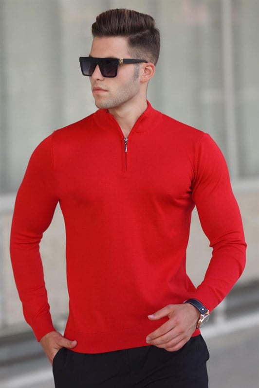 Madmext Kırmızı Erkek Sweatshirt 5176