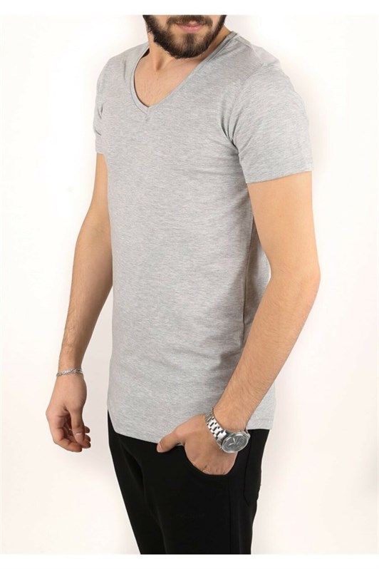 Madmext Grey T-Shirt 2309