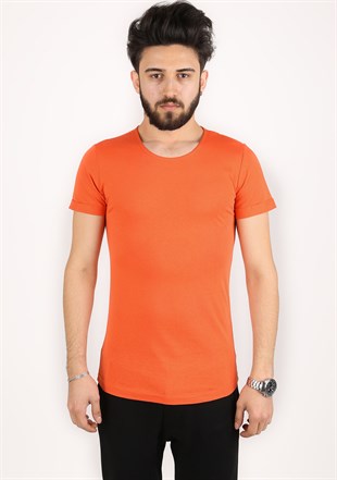 Madmext Basic Orange T-Shirt 2297