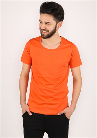 Madmext Basic Orange T-Shirt 2308