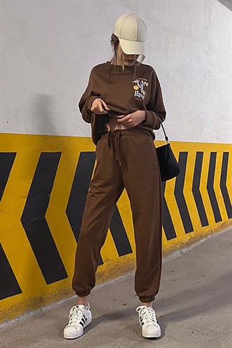 Mad Girls Brown Tracksuit Mg1278