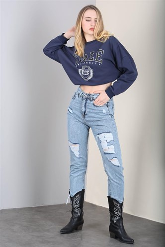 Mad Girls Blue Ripped Jeans MG1150