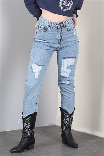 Mad Girls Blue Ripped Jeans MG1150