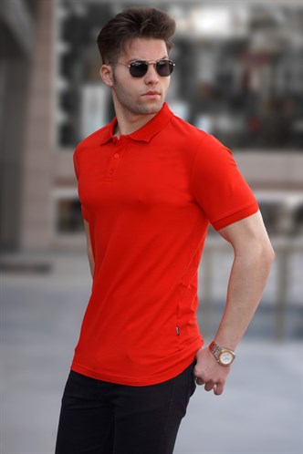 Madmext Basic Kırmızı Polo Tişört 4550