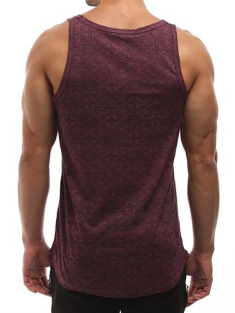 Madmext Claret Red Printed T-shirt for Men 2291