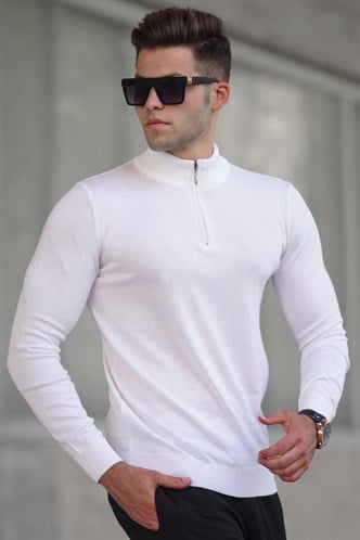 Madmext Beyaz Erkek Sweatshirt 5176