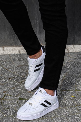 Madmext Beyaz Şeritli Erkek Spor Ayakkabı MS104