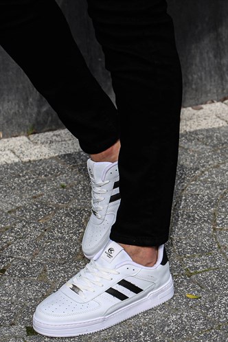 Madmext Beyaz Şeritli Erkek Spor Ayakkabı MS104