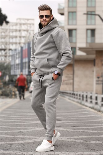 Madmext Gray Tracksuit For Men 5634