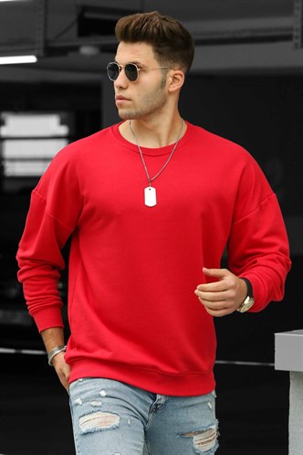 Madmext Kırmızı Erkek Sweatshirt 4782