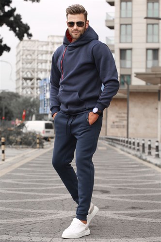 Madmext Navy Blue Tracksuit For Men 5634