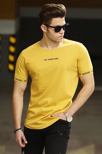 Madmext Sarı Erkek Tişört 4461