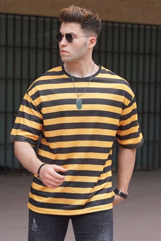 Madmext Sarı Oversize Erkek Tişört 4995