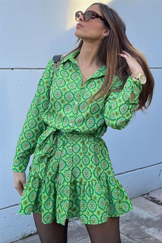 Women Designed Green Dress Top